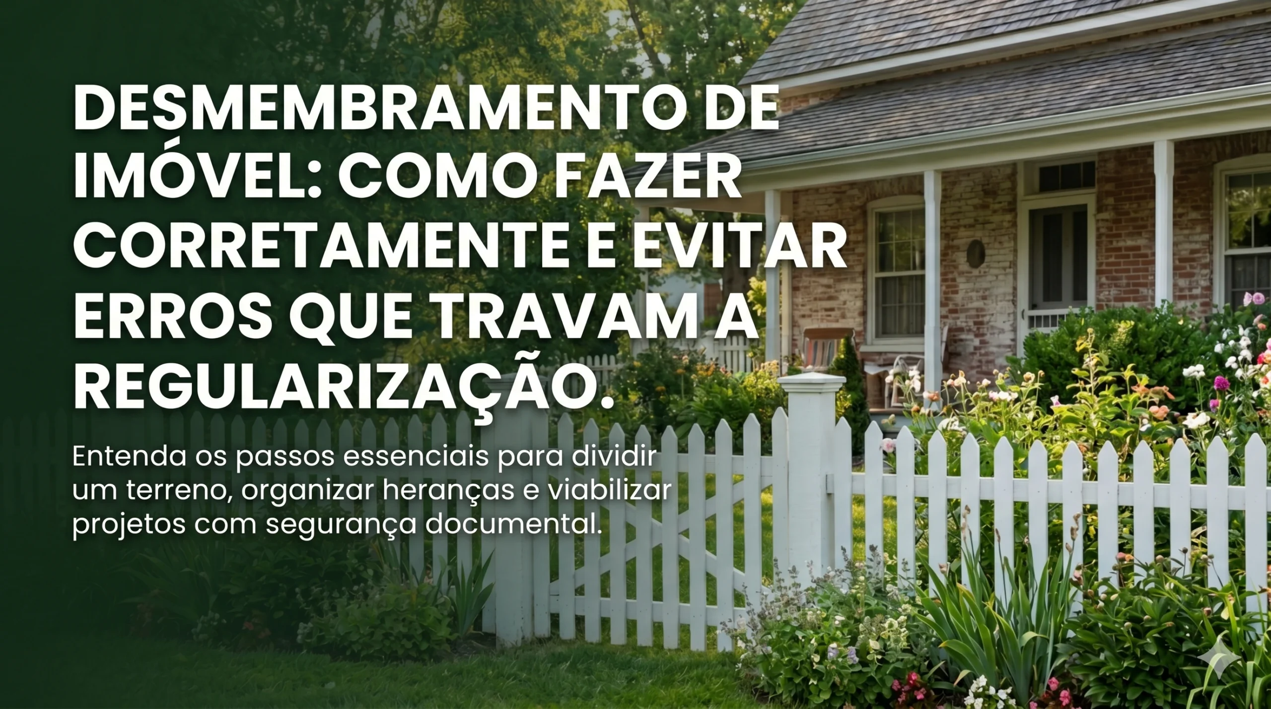 Desmembramento de imóvel como fazer corretamente